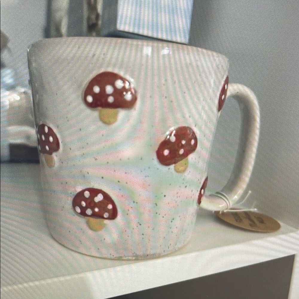 Mushroom Patterned Ceramic Mug